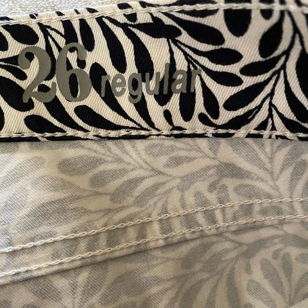 J. Crew Fern Print Mid-rise‎ Toothpick Jeans